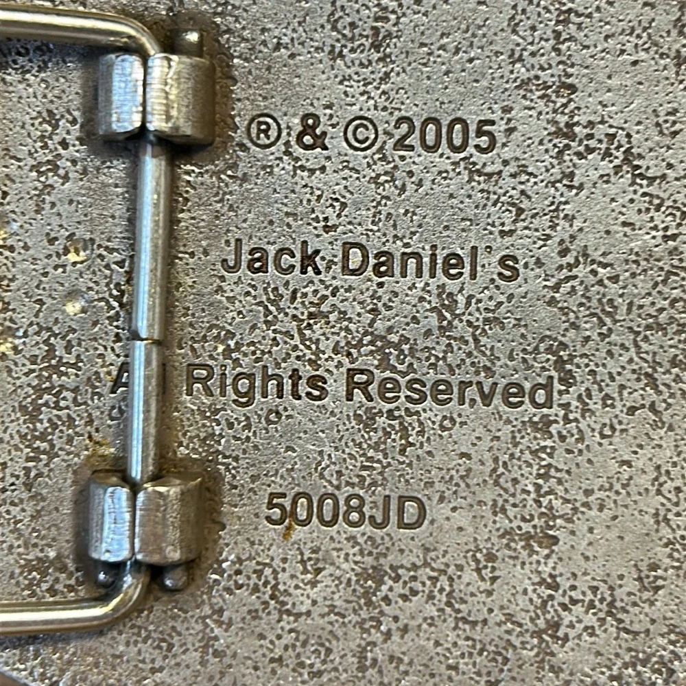 Jack Daniel’s Old No. 7 Brand silver colored belt buckle made